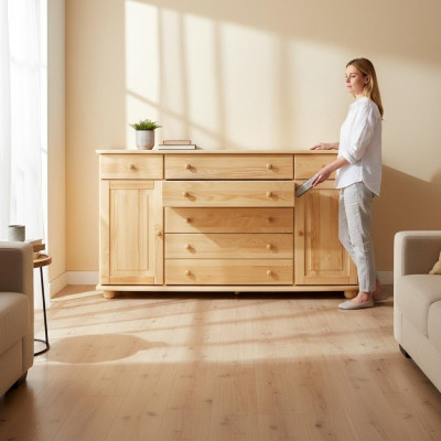 Aparador Cómoda Armario Macizo Mueble Cómodas Madera maciza Armarios Nuevo