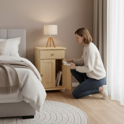 Clásica cómoda de madera hecha a mano, armario o gabinete de madera maciza, muebles nuevos.