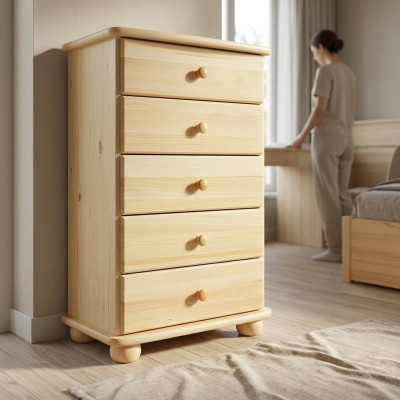 Alto armario de pino macizo de madera maciza de alta calidad Cómoda Armario Aparador Armarios