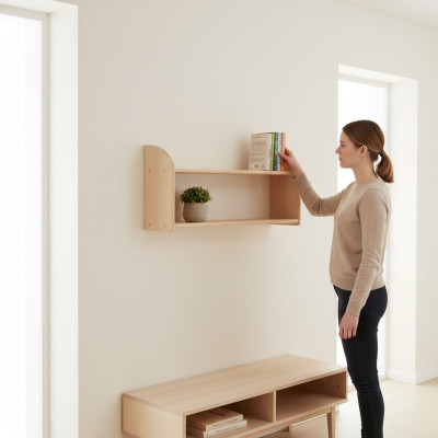 Estantería de pared librería Nueva Pino macizo sin tratar Estantería de oficina Estante de madera nuevo