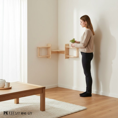 Esquina estante de pared Hecho a mano estante de pared estante de madera maciza madera real Armarios Nuevos