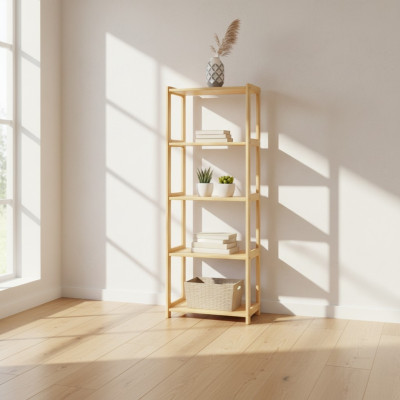 Estantería de madera, estantería de libros, estantería de pared, estantería para carpetas, armario de oficina, estantería de pie de madera maciza, nuevo.