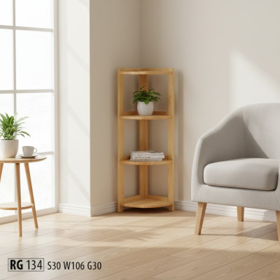 Estantería de esquina Hecho a mano Estante de pared Estante de madera maciza Madera real Estantes Estantes Nuevo