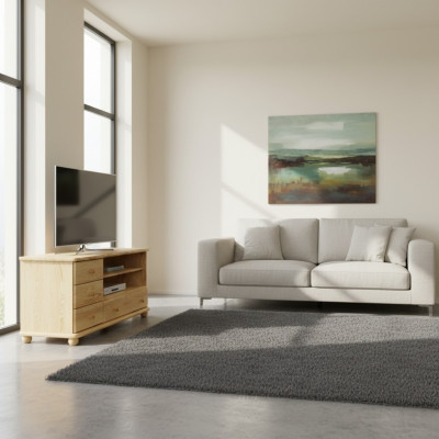 rtv aparador de madera, cómoda, aparadores, cómodas de sala de estar 124 cm, muebles sólidos.