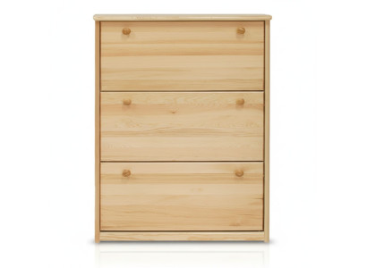 Mueble para zapatos, cómoda hecha a mano, cómoda para el vestíbulo de madera con 3 compartimentos.