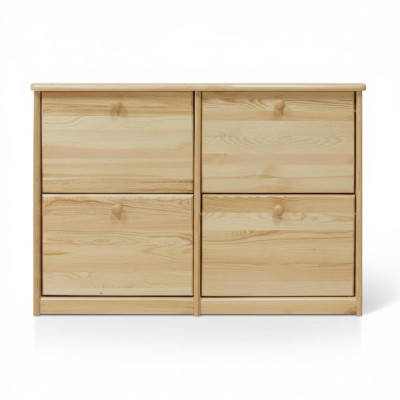 Mueble de zapatos 4 cajones de madera maciza Cómoda Zapatero Estante de zapatos Estante