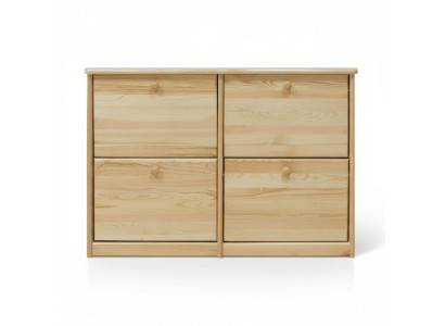 Mueble de zapatos 4 cajones de madera maciza Cómoda Zapatero Estante de zapatos Estante