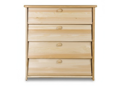 Mueble zapatero de 4 compartimentos de madera maciza.