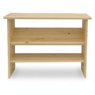 Soporte para zapatos hecho a mano de 2 capas, estante para zapatos de 2 niveles, estante de zapatos de madera maciza