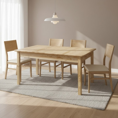 Mesa de comedor Mesa Madera Mesas Macizas Muebles de madera maciza Madera real Maciza Nueva