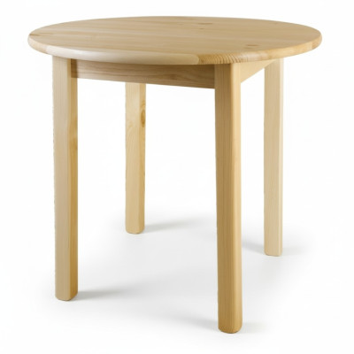 Mesa redonda de comedor Mesa de madera Pino macizo Mesa hecha a mano Mesa redonda
