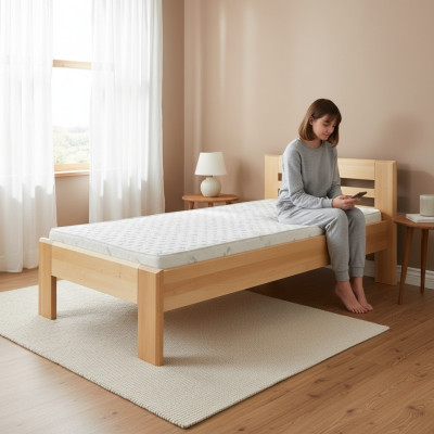 Cama de madera cama de madera real camas dormitorio hotel 100x200 estilo muebles macizos