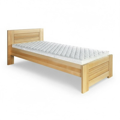 Cama de madera Cama de madera real Dormitorio Hotel 100x200 Estilo Muebles macizos Camas