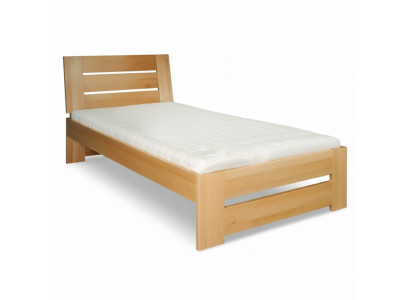 Cama de madera Cama de madera real Camas Hotel 100x200 Estilo Muebles macizos Dormitorio