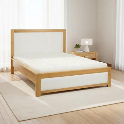 Camas de madera cama de madera cama doble cama tapizada hecha a mano cama de madera nueva
