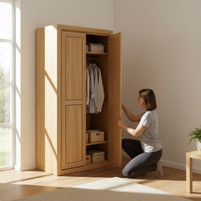 Armario de ropa Madera maciza Armario de roble Armarios Nuevos