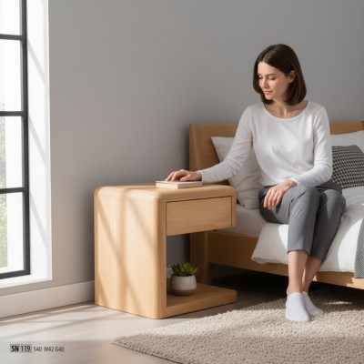 Diseño de consolas de madera maciza de madera auténtica Mesitas de noche Mesitas de noche Madera maciza