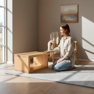 Consola de madera maciza Mesita de noche Mesitas de noche Mesa Cómoda Madera real Consolas