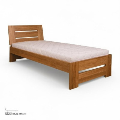 Camas de madera, cama de madera doble de 100x200 cm nueva, cama de madera auténtica nueva.