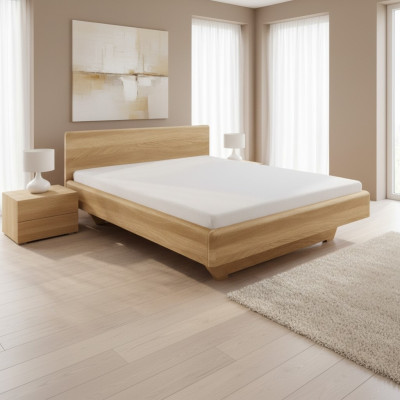 Diseño cama de madera maciza 180x200 camas roble dormitorios marco de cama de madera.