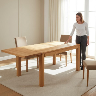 Mesa de comedor Sala de estar Comedor Madera Madera maciza Muebles de madera Muebles hechos a mano
