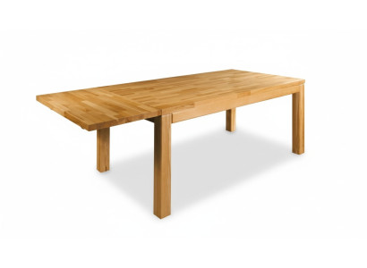 Mesa de comedor maciza de madera real, mesa de roble, mesa de comedor maciza de 180x90 cm hecha en la UE.