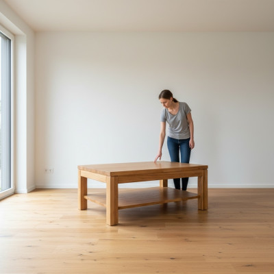 Mesa de madera Mesa de centro de madera Muebles de sala masivos de madera 120x80cm mesas macizas