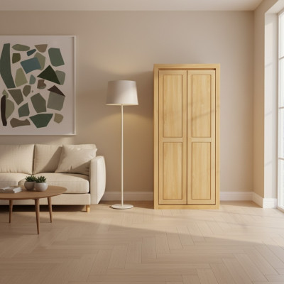 Armario de madera para dormitorio, armario de madera maciza hecho a mano, armario de madera maciza.
