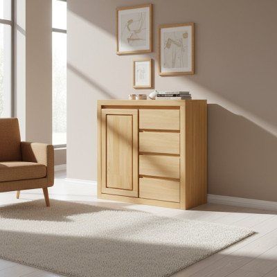 Cómoda Diseño Bajo Muebles auxiliares Aparador Armario Madera real Nuevo