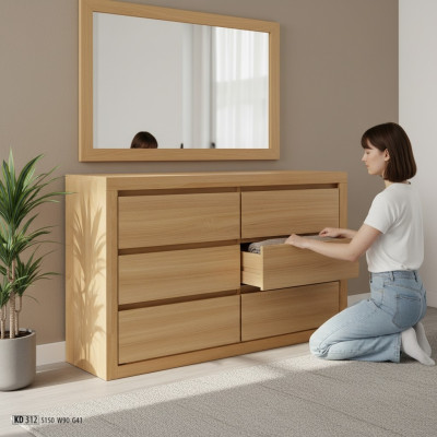 Cómoda de madera maciza Sideboard Mueble de madera auténtica Cómodas Roble Armario de madera maciza Armarios Nuevos