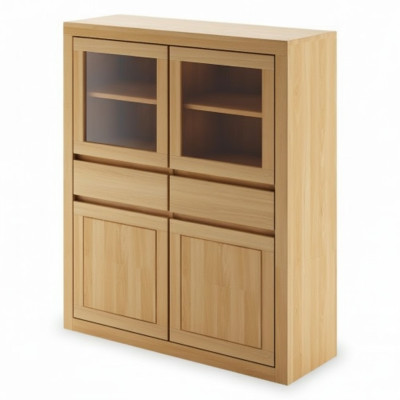 Cómoda de madera hecha a mano Aparador de madera genuina Estante de madera para sala de estar.