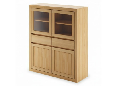 Cómoda de madera hecha a mano Aparador de madera genuina Estante de madera para sala de estar.