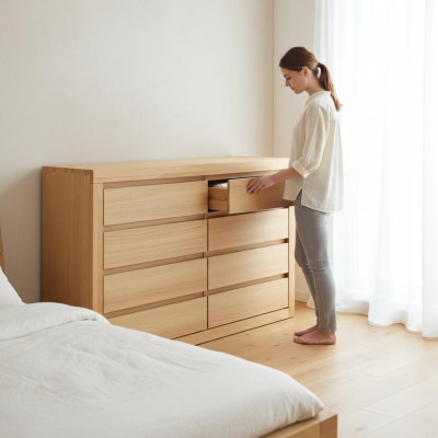 XXL cómoda con cajones de madera maciza de roble aparador nuevo.