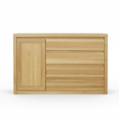 Aparador Cómoda Madera maciza Armarios Madera real 140x90cm Cómodas Armario Roble