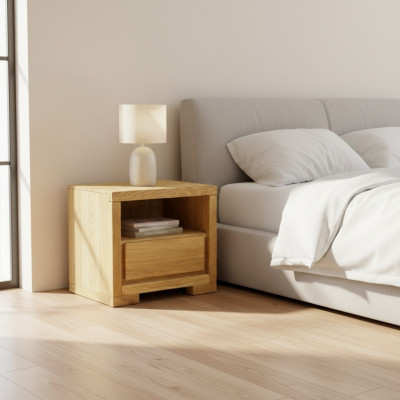 Diseño mesita de noche cajonera cómoda Muebles de madera maciza Muebles de madera Hecho a mano