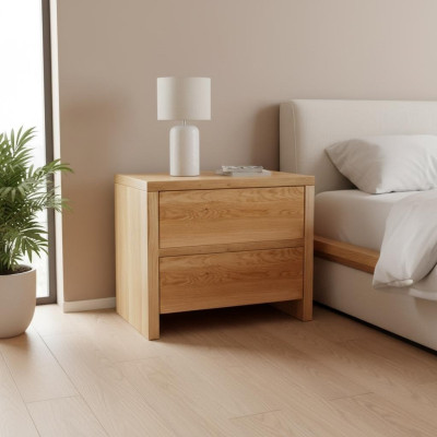Mesita de noche de madera, mesitas de noche, consolas, noche, estilo rústico, roble, consolas.