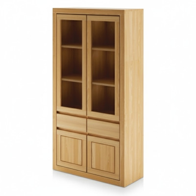 Moderno Vitrina Vitrinas Armario Hecho a mano Madera maciza Armarios Madera maciza Roble