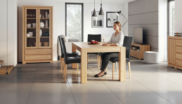Mesa de comedor Mesa de madera hecha a mano Real madera Mesa de conferencia Comedor Sala de estar