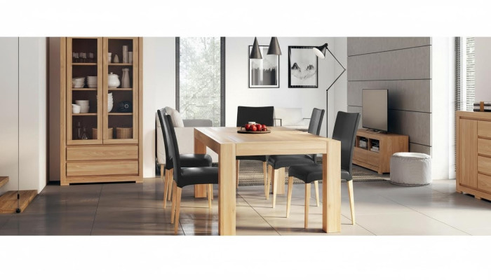 Mesa de comedor Mesa de madera hecha a mano Real madera Mesa de conferencia Comedor Sala de estar