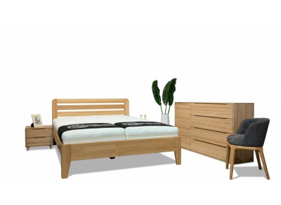 Cama de madera del dormitorio Cama de madera auténtica Hotel 180x200 Estilo Muebles macizos Camas