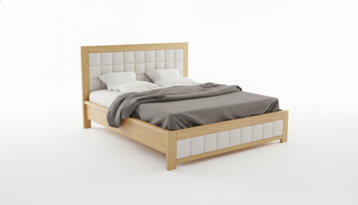 Camas de madera de verdad Cama de madera Cama doble hecha a mano Cama de madera de verdad Nueva