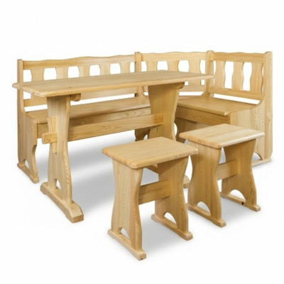Banqueta de esquina Banco de madera Bancos macizos Zona de comedor de la cocina Asientos de esquina Muebles de madera maciza de calidad madera