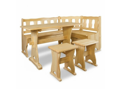 Banqueta de esquina Banco de madera Bancos macizos Zona de comedor de la cocina Asientos de esquina Muebles de madera maciza de calidad madera