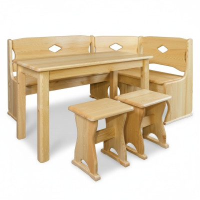 Banco de esquina banco de madera maciza Bancos de madera Cocina Comedor Asientos de esquina Muebles de madera maciza