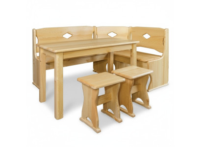 Banco de esquina banco de madera maciza Bancos de madera Cocina Comedor Asientos de esquina Muebles de madera maciza
