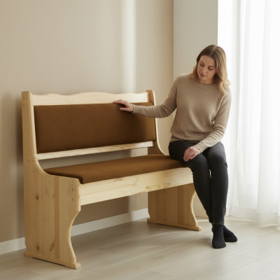 Grupo de bancos Banco de cocina de 100 cm Banco Banco de mesa de comedor de madera maciza natural Banco Nuevo