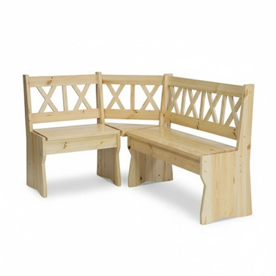 Banco de esquina Banco de madera, bancos macizos, área de comedor de cocina, madera maciza, muebles de madera, nuevo asiento de esquina.