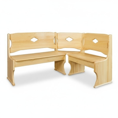 Esquina banco madera maciza de pino Hecho a mano Banco de esquina para comedor estilo rústico