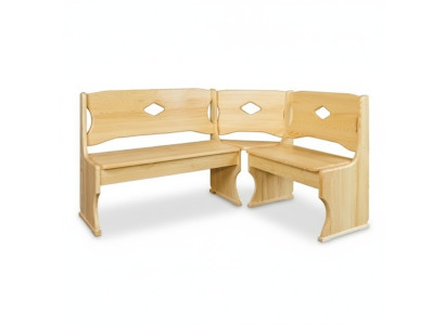 Esquina banco madera maciza de pino Hecho a mano Banco de esquina para comedor estilo rústico