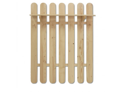Armario ropero de pared de madera maciza de pino, armario ropero con 7 ganchos.